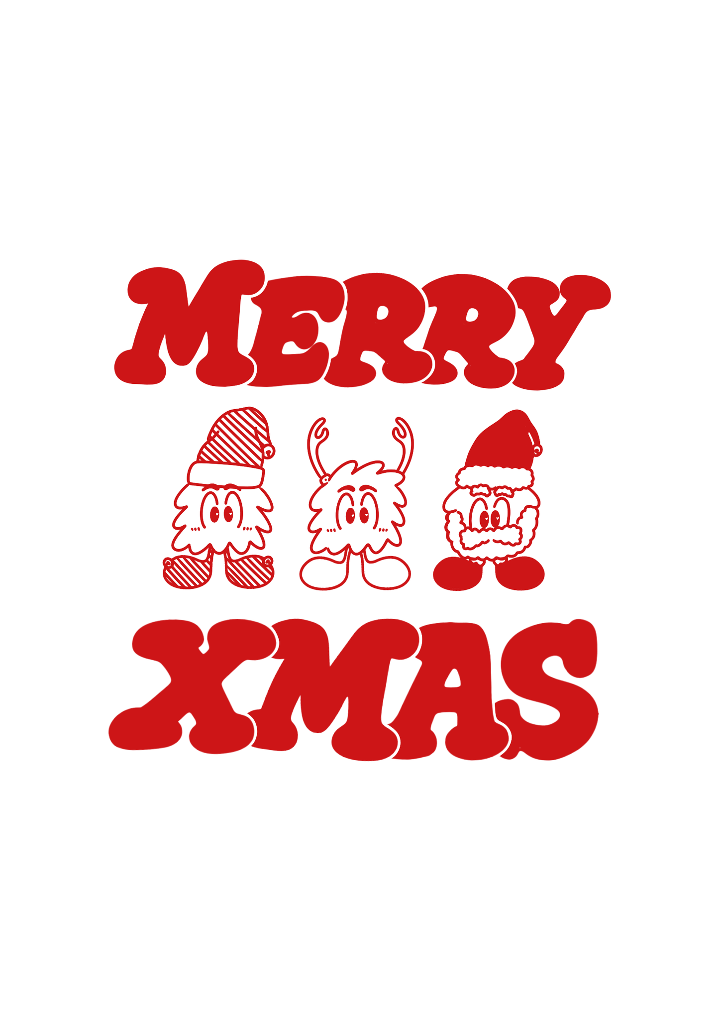 Merry Xmas - pack de 3 cartes de Noël